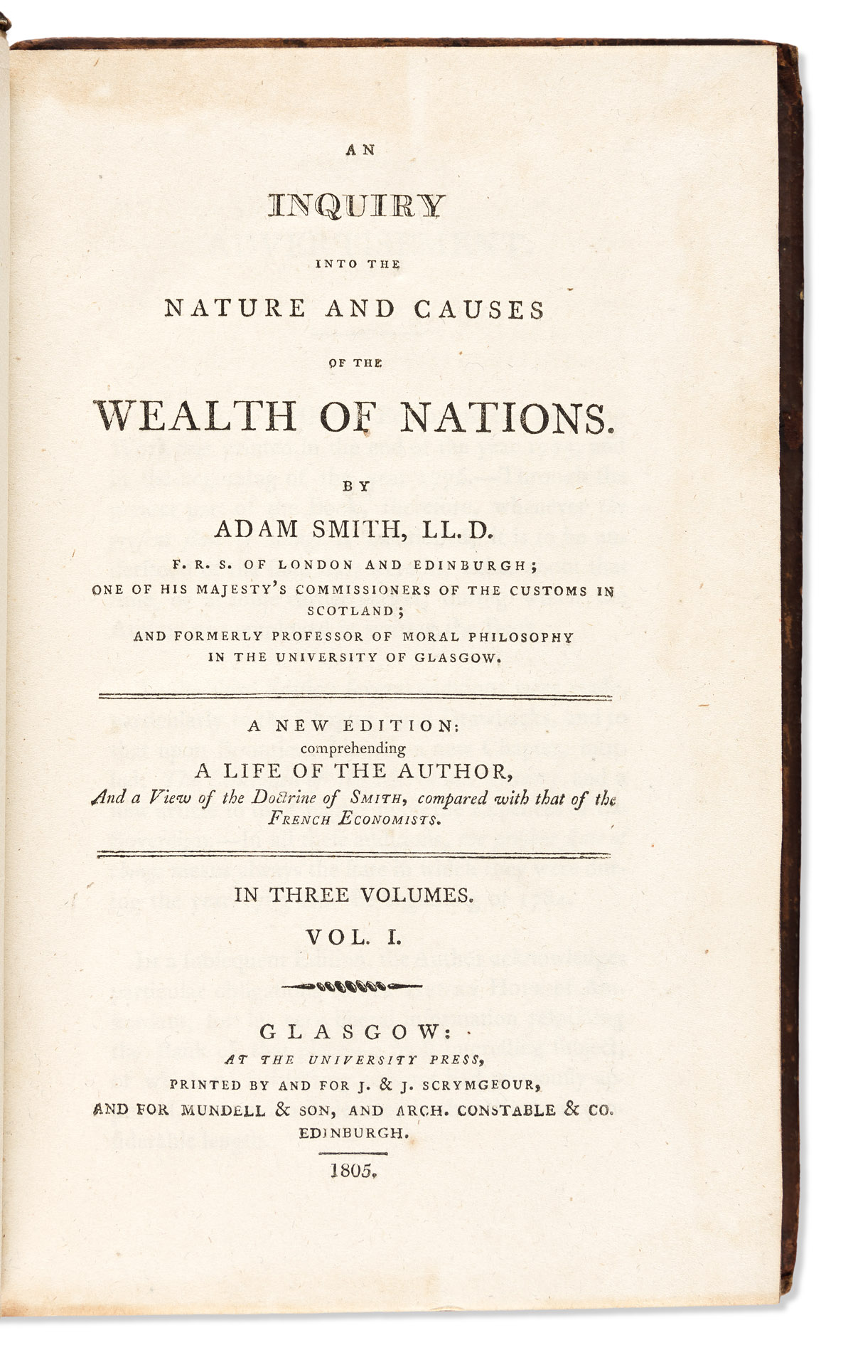 [Economics] Smith, Adam (1723-1790) An Inquiry into the Nature and Causes of the Wealth of Nations.